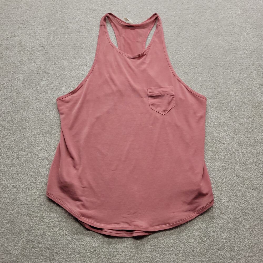 Free People FP Movement Womens Pink Racerback Pocket Tank Top Size Small